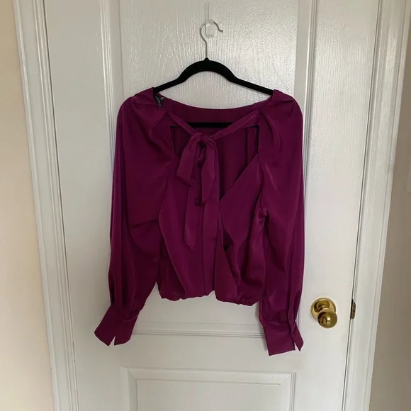 Dynamite Romy Open-Back Silky Blouse - Picture 7 of 15